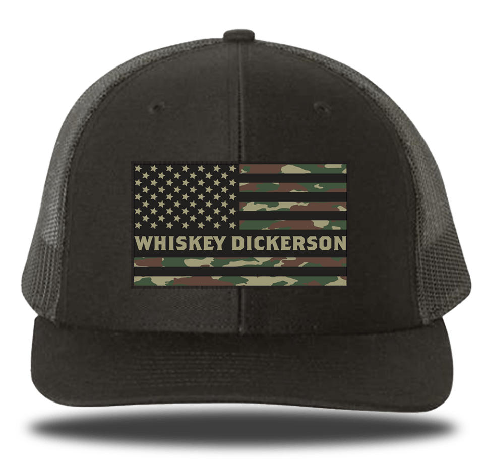 WD Flag Patch Trucker Hat - Whiskey Dickerson