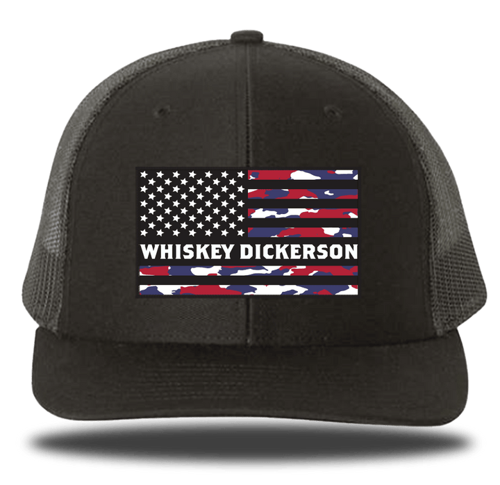 WD Flag Patch Trucker Hat - Whiskey Dickerson